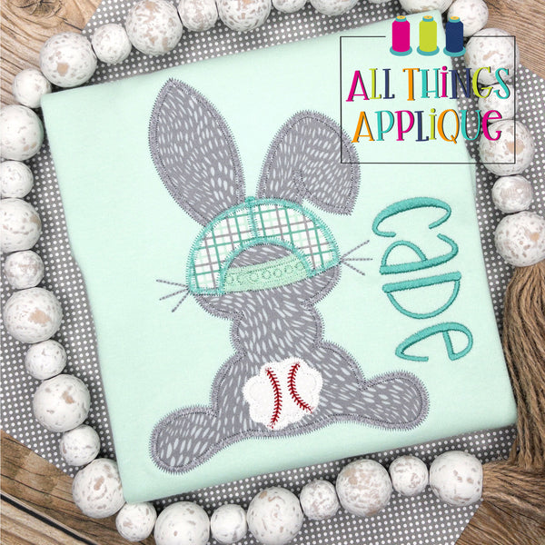 Baseball Bunny - Zig Zag – allthingsapplique