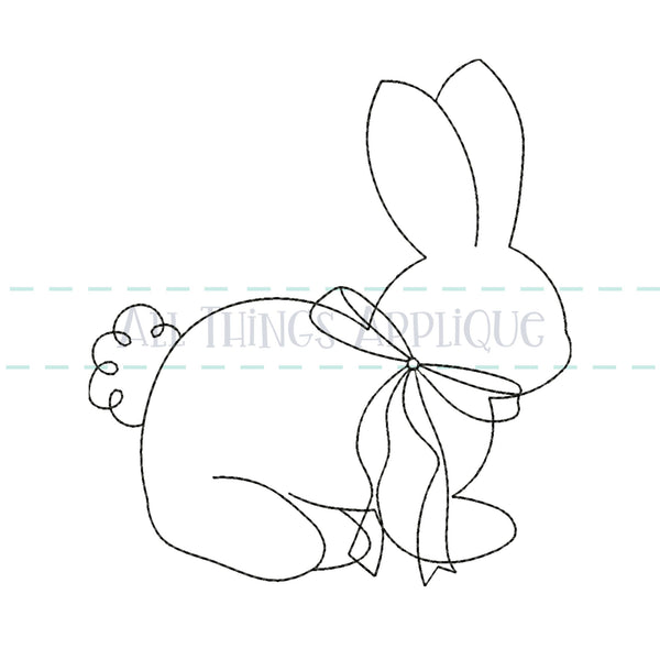 Bunny with Bow - Bean – allthingsapplique